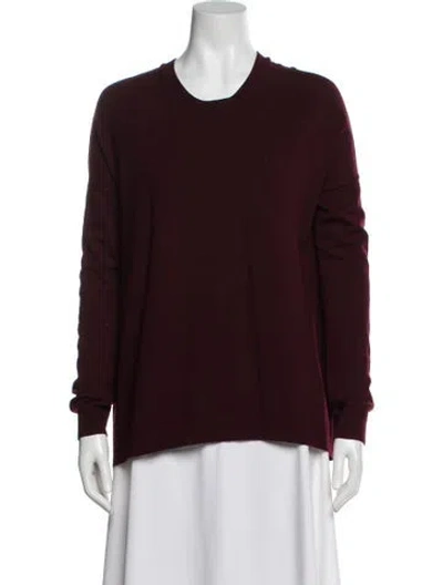Pre-owned Theory Cashmere Crew Neck Sweater In Burgundy