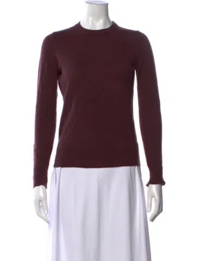 Pre-owned Theory Cashmere Crew Neck Sweater In Burgundy