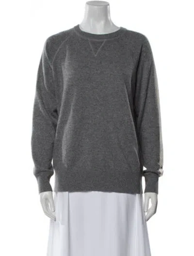 Pre-owned Theory Cashmere Crew Neck Sweater In Gray