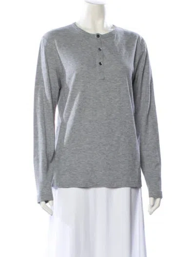 Pre-owned Theory Cashmere Crew Neck Sweater In Gray