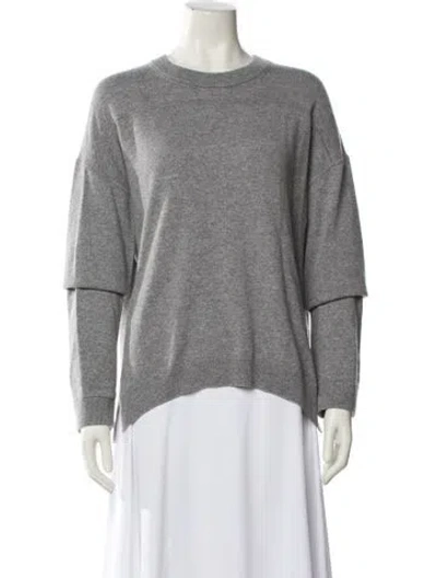 Pre-owned Theory Cashmere Crew Neck Sweater In Gray