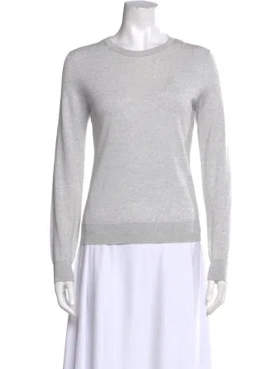 Pre-owned Theory Cashmere Crew Neck Sweater In Gray