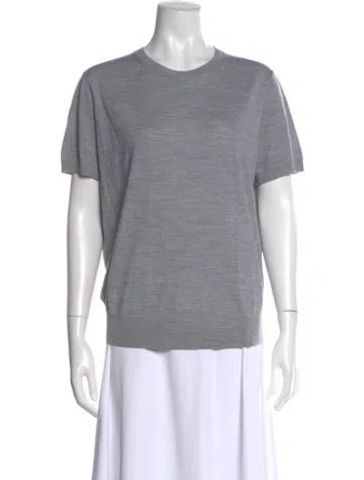 Pre-owned Theory Cashmere Crew Neck Sweater In Gray