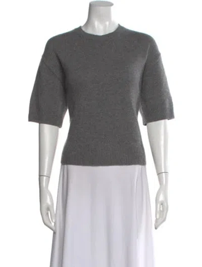 Pre-owned Theory Cashmere Crew Neck Sweater In Gray