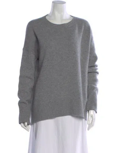 Pre-owned Theory Cashmere Crew Neck Sweater In Gray