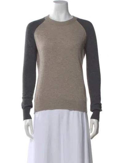Pre-owned Theory Cashmere Crew Neck Sweater In Gray