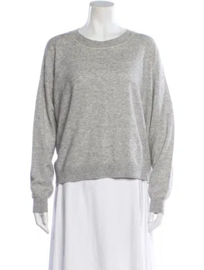 Pre-owned Theory Cashmere Crew Neck Sweater In Gray