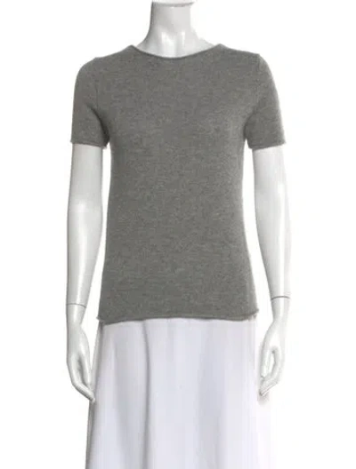 Pre-owned Theory Cashmere Crew Neck Sweater In Gray