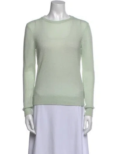 Pre-owned Theory Cashmere Crew Neck Sweater In Green