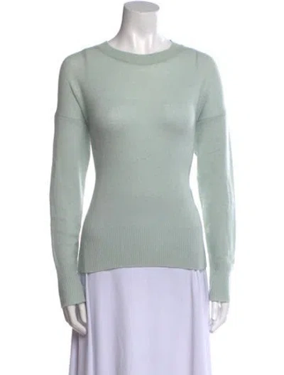 Pre-owned Theory Cashmere Crew Neck Sweater In Green