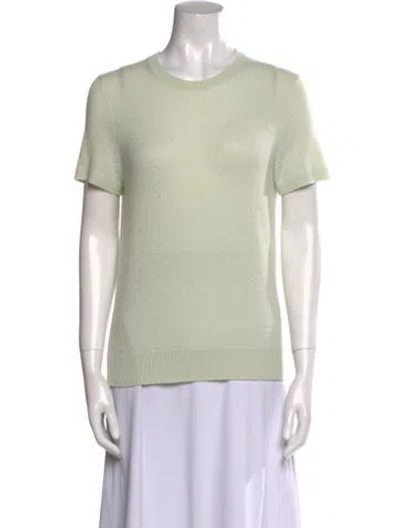 Pre-owned Theory Cashmere Crew Neck Sweater In Green