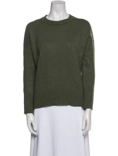 Pre-owned Theory Cashmere Crew Neck Sweater In Green