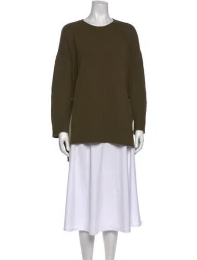 Pre-owned Theory Cashmere Crew Neck Sweater In Green