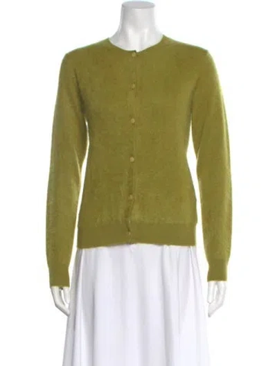 Pre-owned Theory Cashmere Crew Neck Sweater In Green