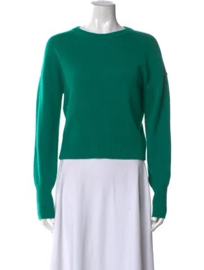 Pre-owned Theory Cashmere Crew Neck Sweater In Green