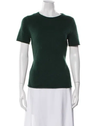Pre-owned Theory Cashmere Crew Neck Sweater In Green