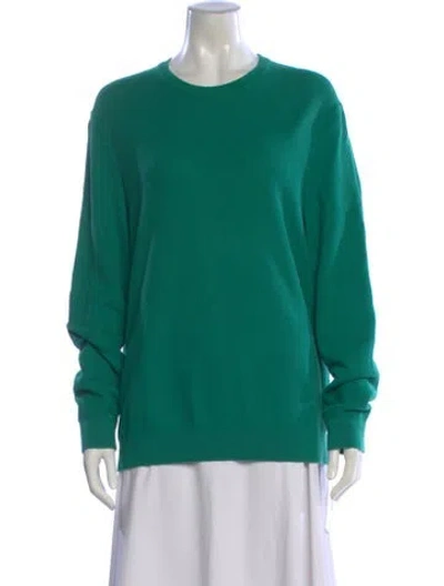 Pre-owned Theory Cashmere Crew Neck Sweater In Green