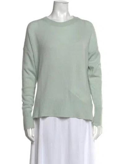 Pre-owned Theory Cashmere Crew Neck Sweater In Green