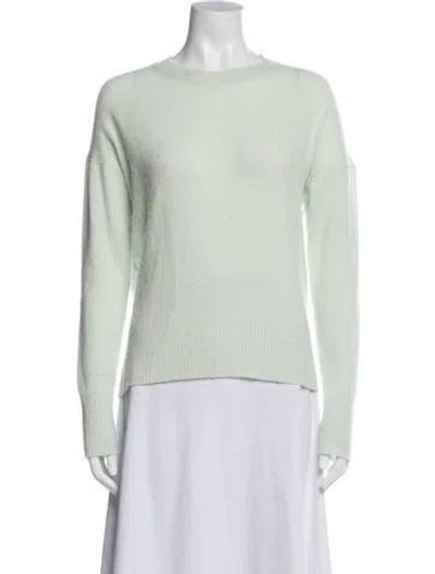 Pre-owned Theory Cashmere Crew Neck Sweater In Green