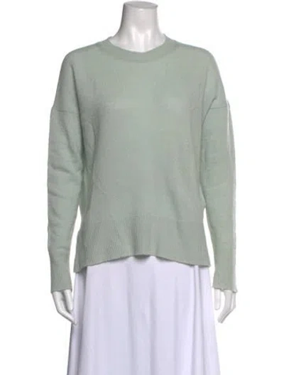 Pre-owned Theory Cashmere Crew Neck Sweater In Green