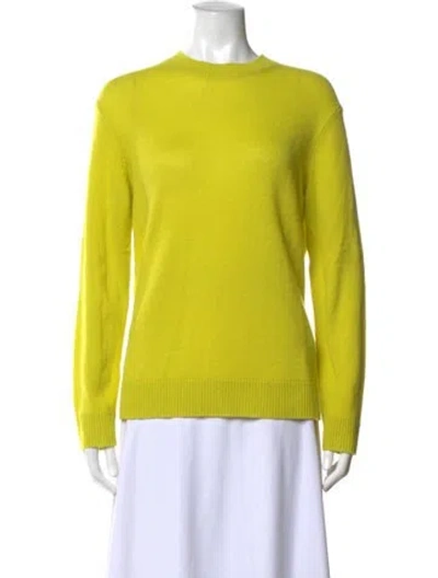 Pre-owned Theory Cashmere Crew Neck Sweater In Green