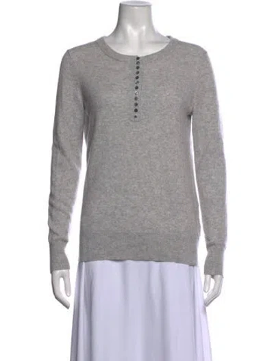 Pre-owned Theory Cashmere Crew Neck Sweater In Grey