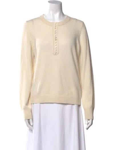 Pre-owned Theory Cashmere Crew Neck Sweater In Neutral