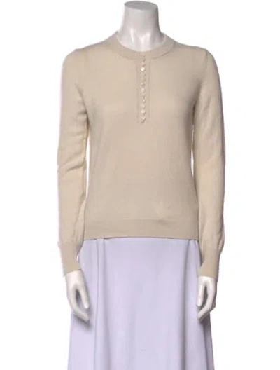 Pre-owned Theory Cashmere Crew Neck Sweater In Neutral