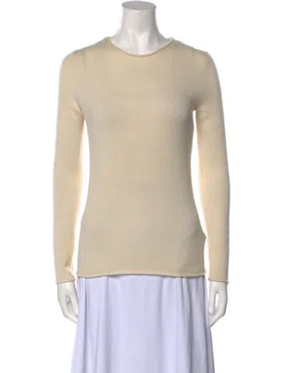 Pre-owned Theory Cashmere Crew Neck Sweater In Neutral