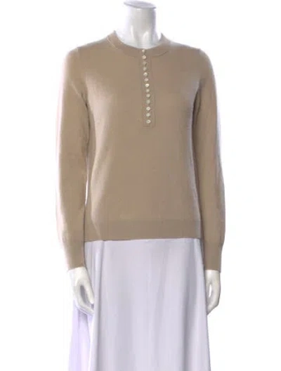 Pre-owned Theory Cashmere Crew Neck Sweater In Neutral