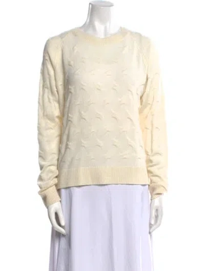Pre-owned Theory Cashmere Crew Neck Sweater In Neutral