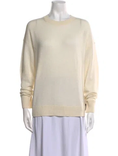 Pre-owned Theory Cashmere Crew Neck Sweater In Neutral