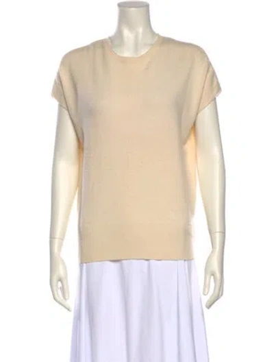 Pre-owned Theory Cashmere Crew Neck Sweater In Neutral