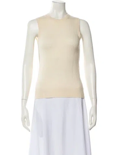 Pre-owned Theory Cashmere Crew Neck Sweater In Neutral