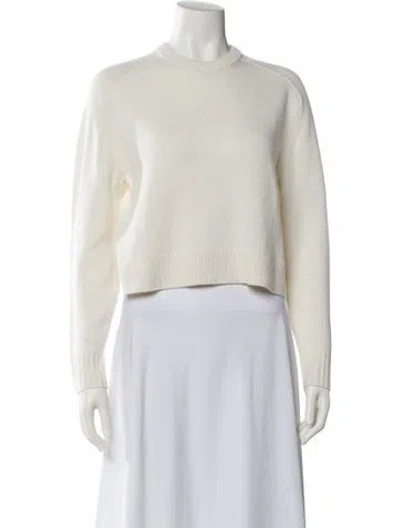Pre-owned Theory Cashmere Crew Neck Sweater In Neutral