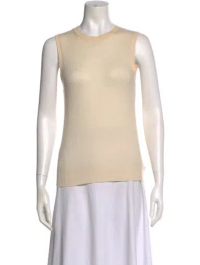 Pre-owned Theory Cashmere Crew Neck Sweater In Neutral