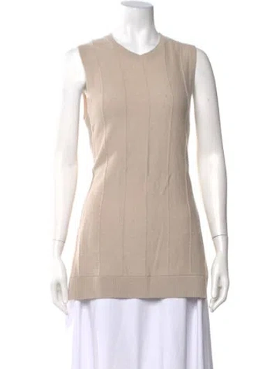 Pre-owned Theory Cashmere Crew Neck Sweater In Neutral