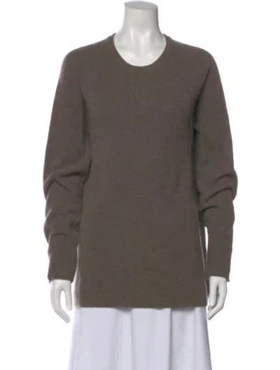 Pre-owned Theory Cashmere Crew Neck Sweater In Neutral