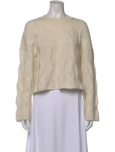 Pre-owned Theory Cashmere Crew Neck Sweater In Neutral