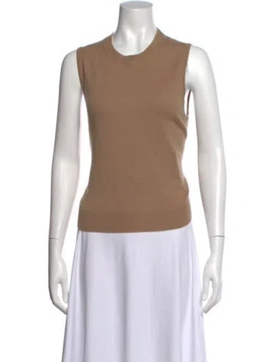 Pre-owned Theory Cashmere Crew Neck Sweater In Neutral
