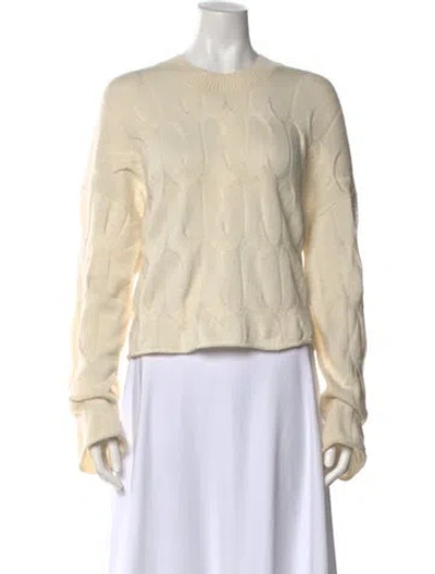 Pre-owned Theory Cashmere Crew Neck Sweater In Neutral