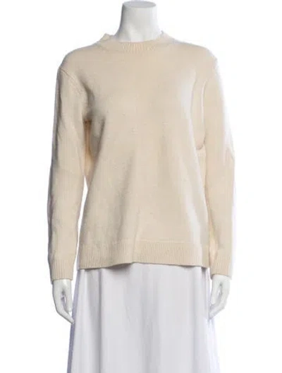 Pre-owned Theory Cashmere Crew Neck Sweater In Neutral