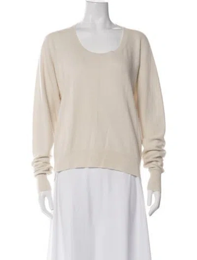 Pre-owned Theory Cashmere Crew Neck Sweater In Neutral