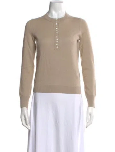 Pre-owned Theory Cashmere Crew Neck Sweater In Neutral