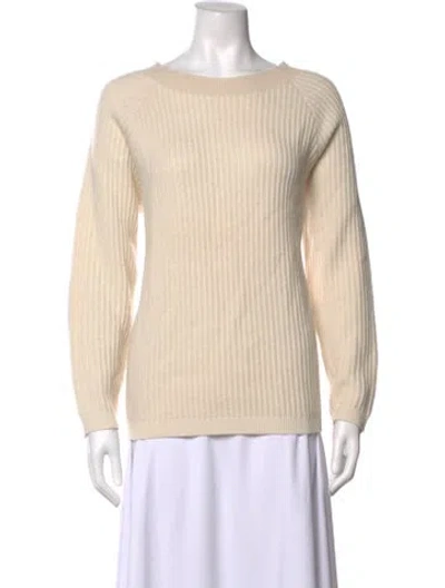 Pre-owned Theory Cashmere Crew Neck Sweater In Neutrals