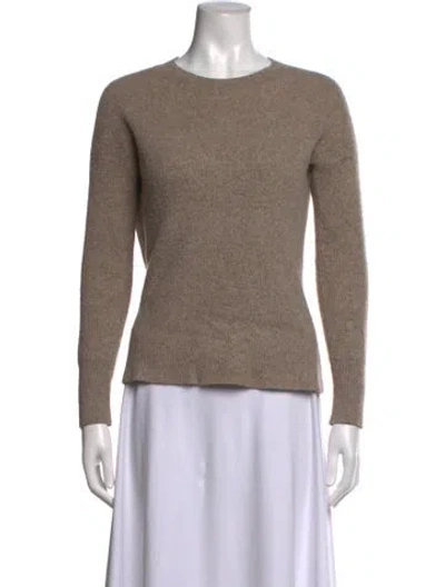 Pre-owned Theory Cashmere Crew Neck Sweater In Neutrals