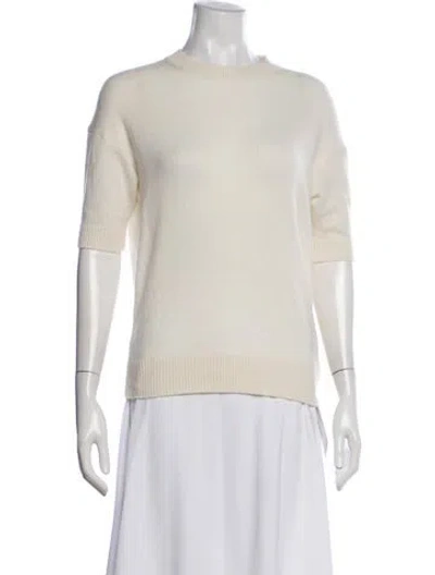 Pre-owned Theory Cashmere Crew Neck Sweater In Neutrals