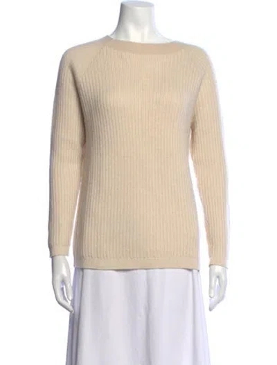 Pre-owned Theory Cashmere Crew Neck Sweater In Neutrals