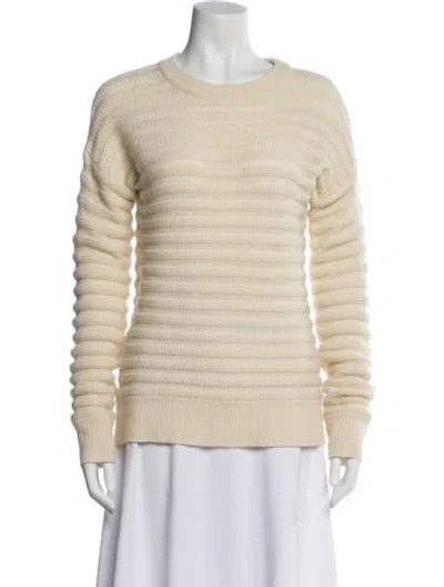Pre-owned Theory Cashmere Crew Neck Sweater In Neutrals