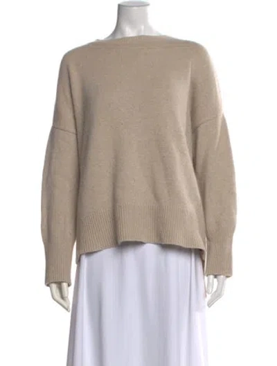 Pre-owned Theory Cashmere Crew Neck Sweater In Neutrals